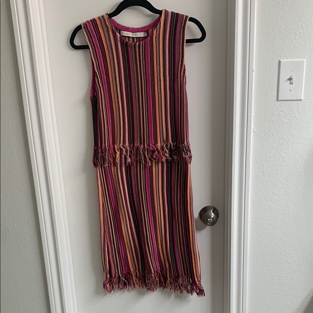 Marie Oliver Multicolor Striped Dress